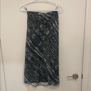 Babaton Black and Gray A-Line Skirt